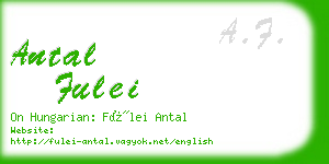 antal fulei business card